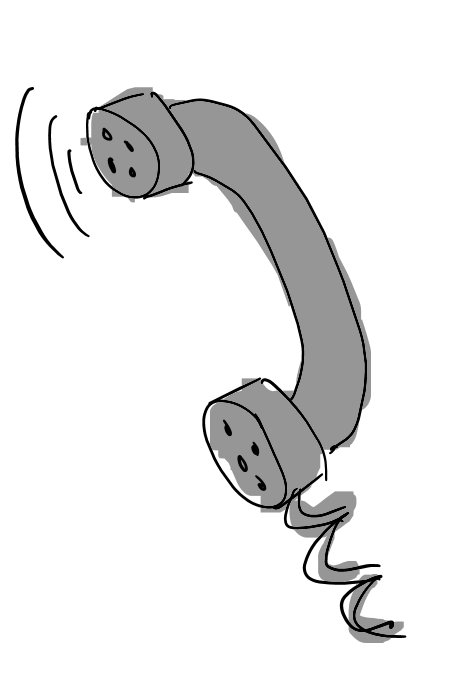 Hand drawn image of a phone