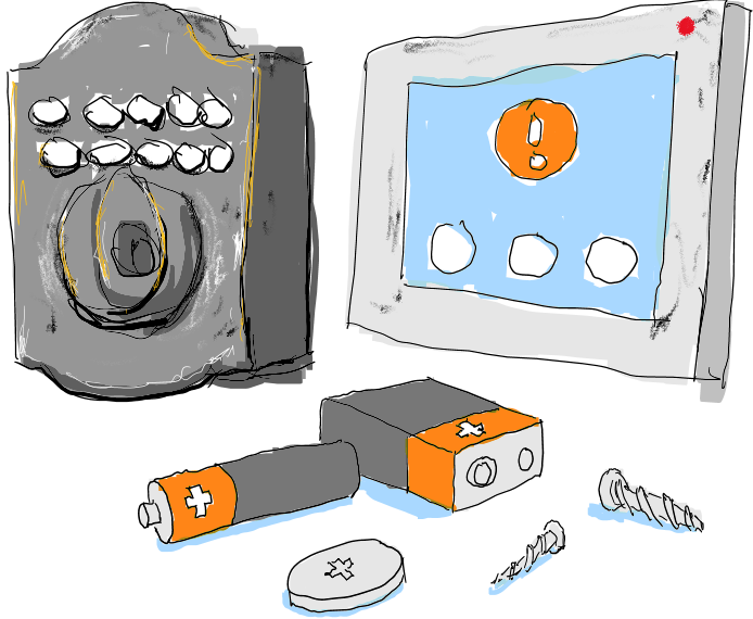 Hand drawn image of home smart devices